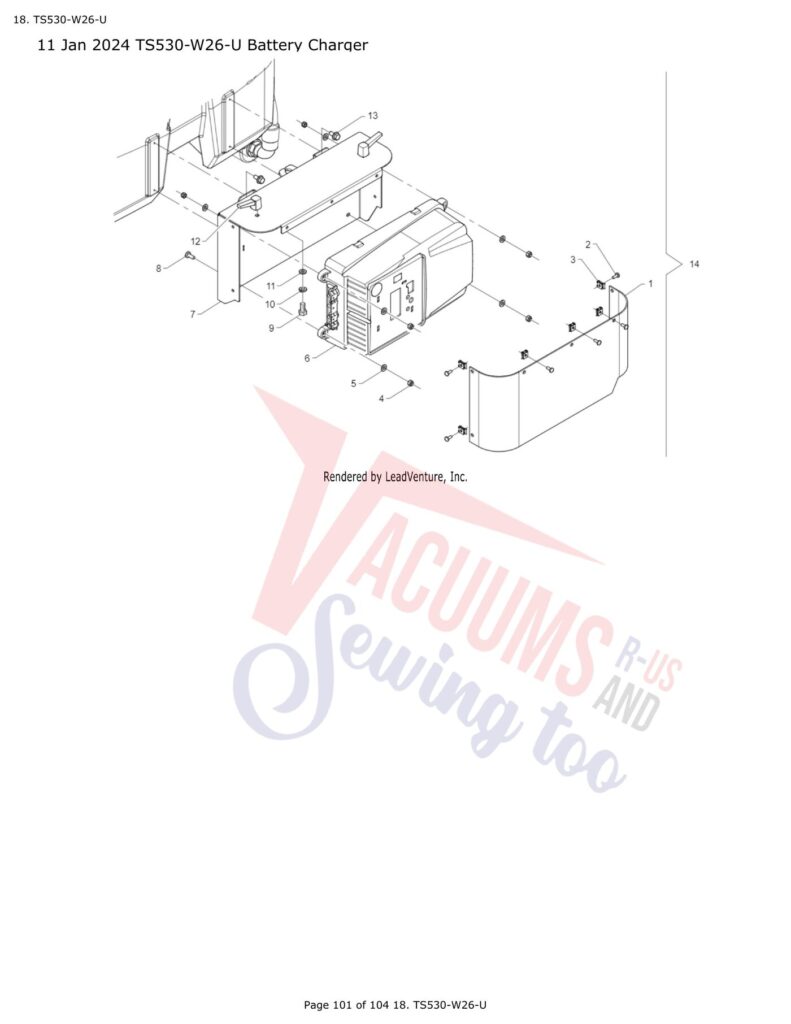 Tornado TS530-W26-U exploded schematic diagram (page 36)
