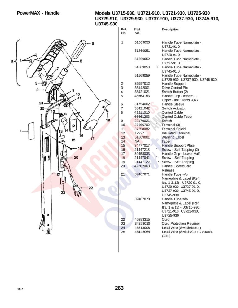 Hoover U3715-930 schematic page 3 preview