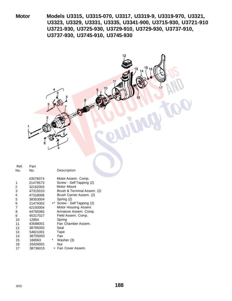 Hoover U3715-930 exploded schematic diagram (page 5)