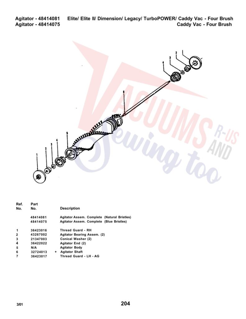 Hoover U5097-930 exploded schematic diagram (page 2)
