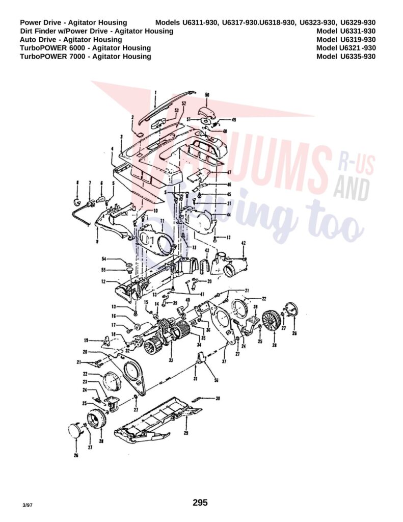 Hoover U6331-930 exploded schematic diagram (page 3)