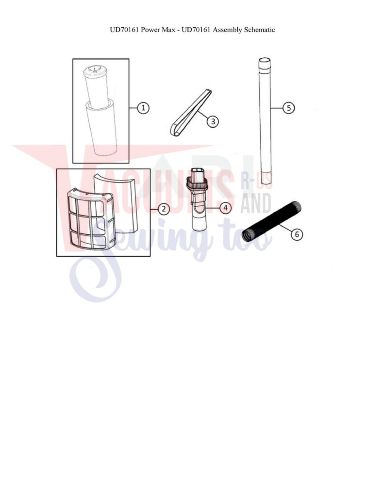 Dirt Devil UD70161 exploded schematic diagram (page 1)