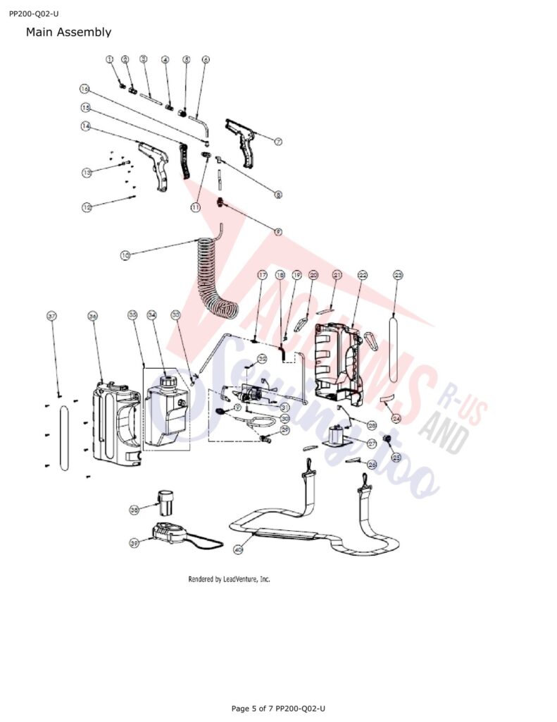 Powr-Flite PP200-Q02-U exploded schematic diagram (page 2)