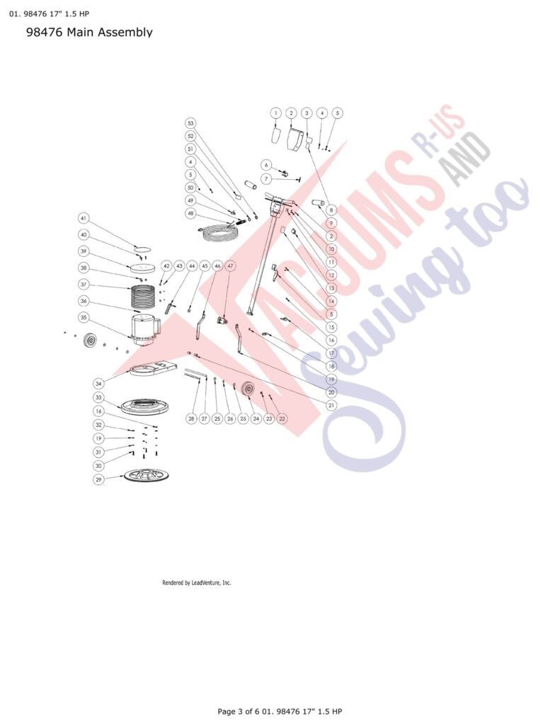 Tornado X8815A- exploded schematic diagram (page 1)