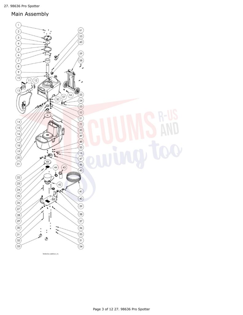 Tornado 98636 exploded schematic diagram (page 1)