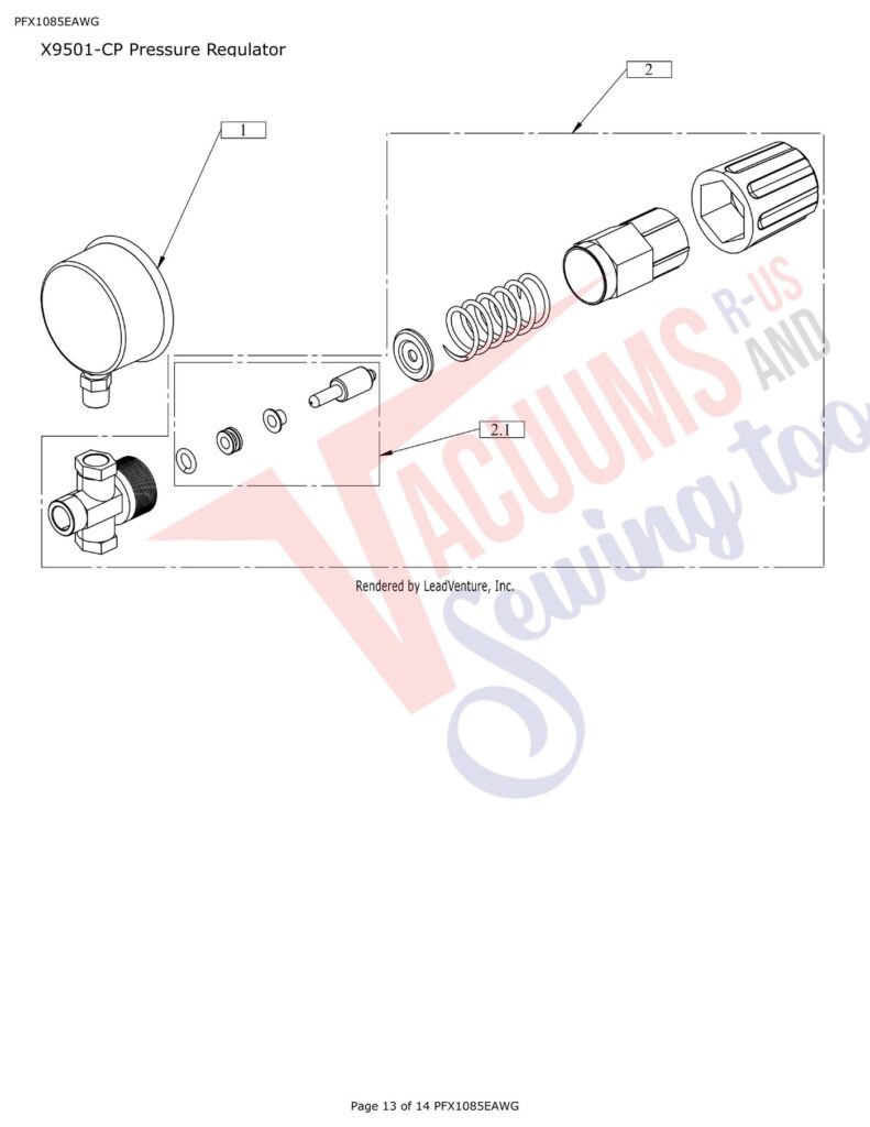 Powr-Flite PFX1085EAWG exploded schematic diagram (page 4)