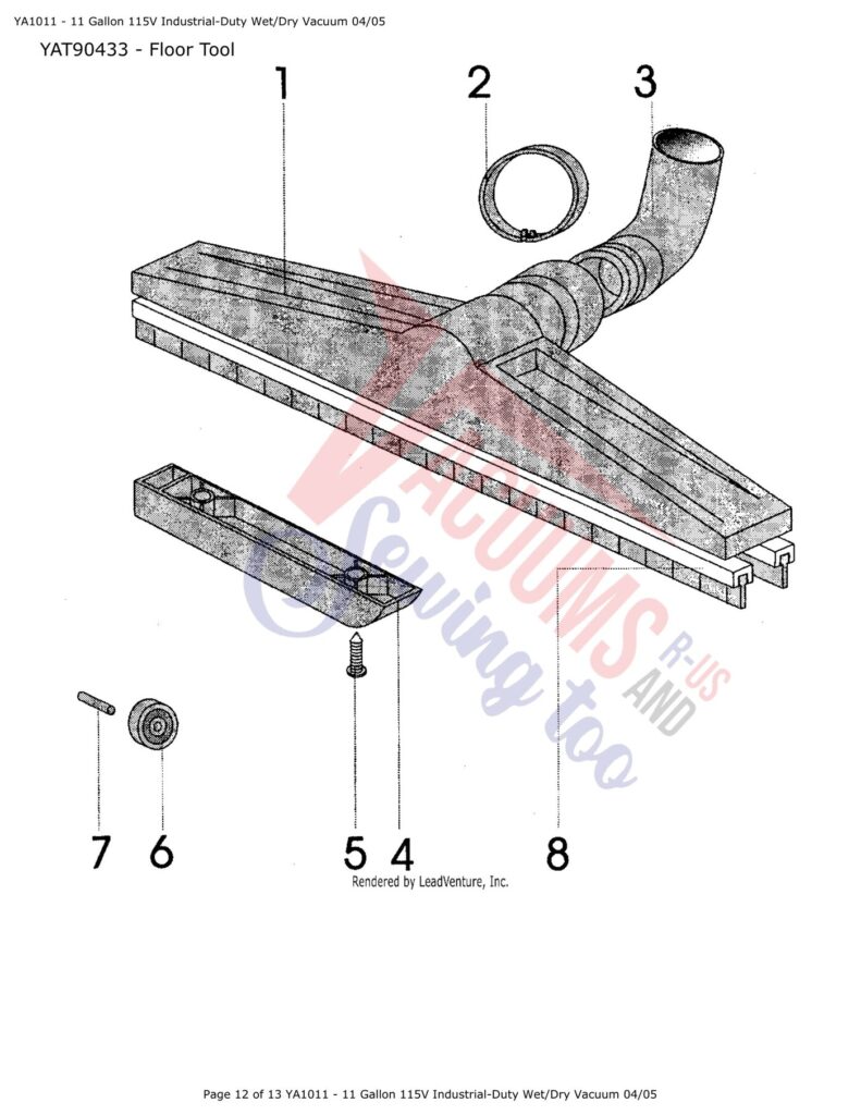 Snap-on YA1011 exploded schematic diagram (page 5)