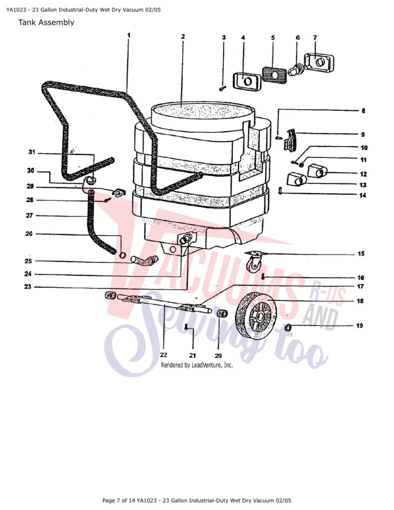 Snap-on YA1023 exploded schematic diagram (page 3)