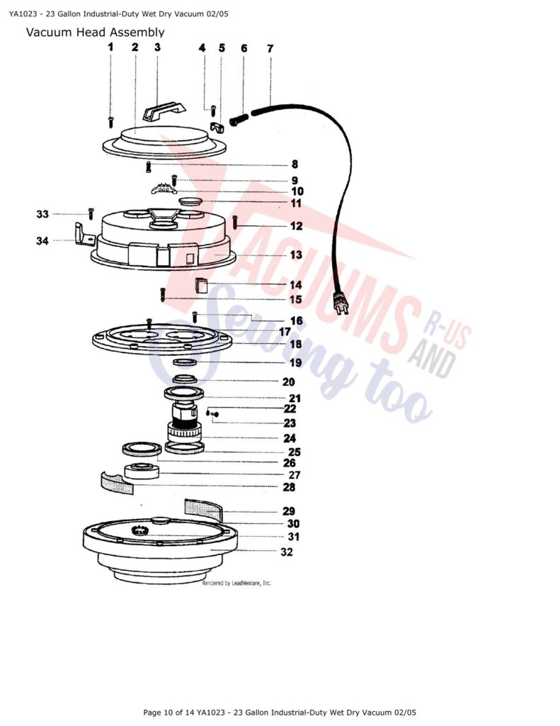 Snap-on YA1023 exploded schematic diagram (page 4)