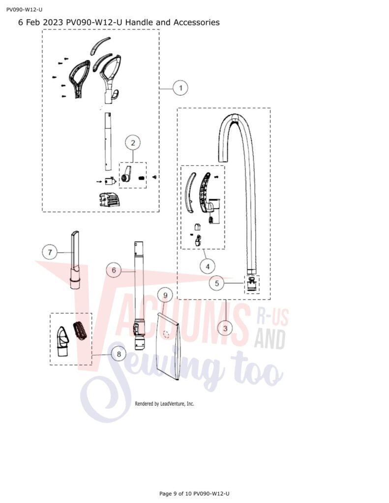 Powr-Flite PV090-W12-U exploded schematic diagram (page 4)