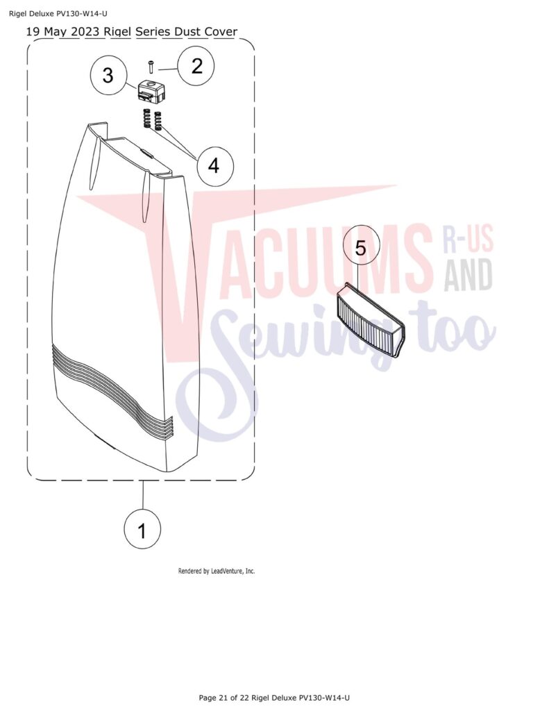 Powr-Flite PV100-W14-U exploded schematic diagram (page 9)