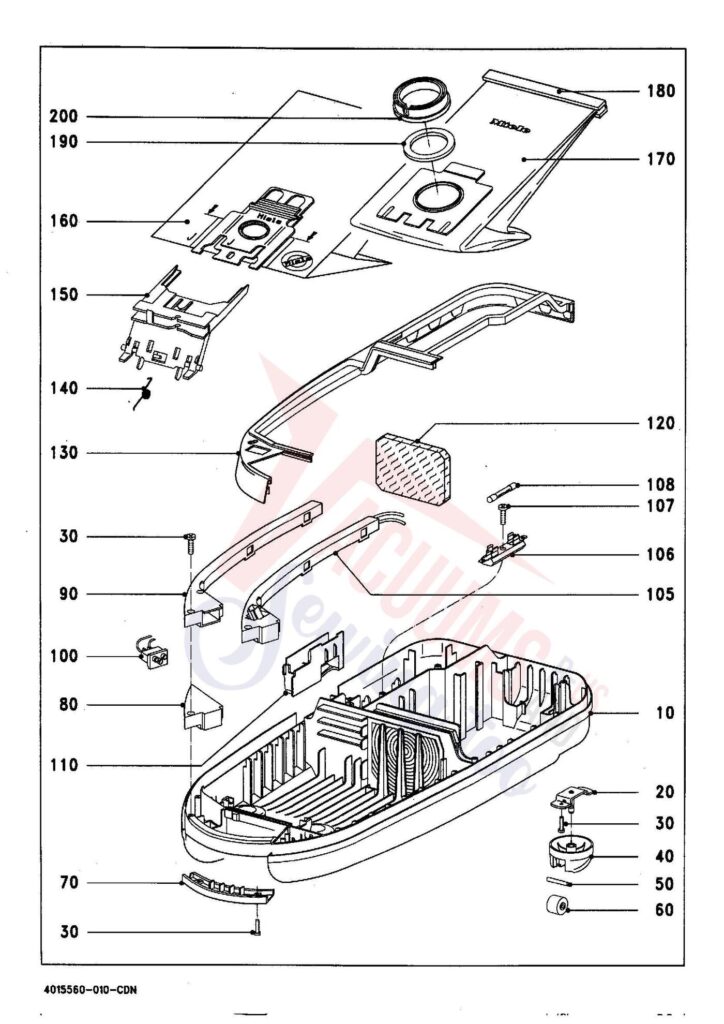 Miele S428I exploded schematic diagram (page 1)