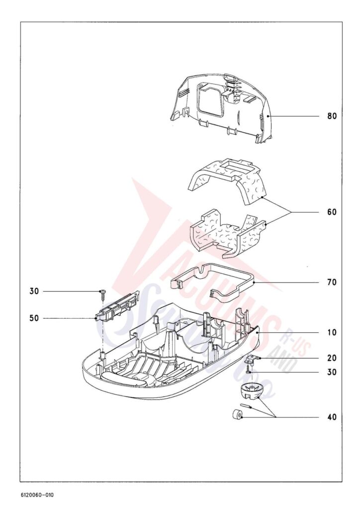 Miele S4282 exploded schematic diagram (page 1)