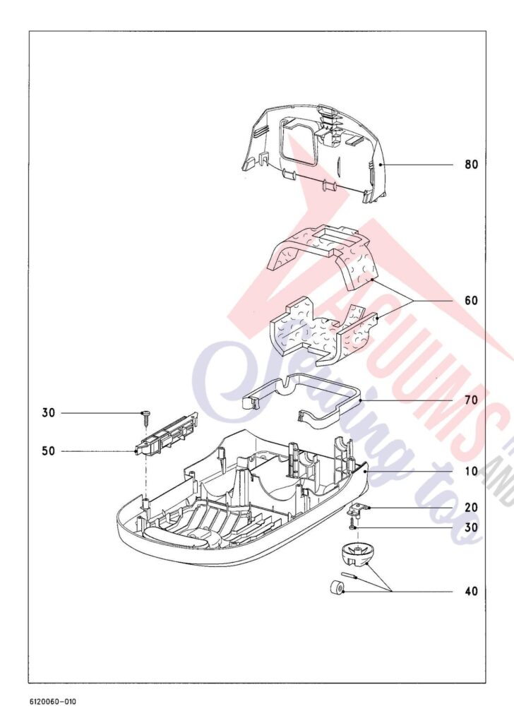Miele S4262 exploded schematic diagram (page 1)