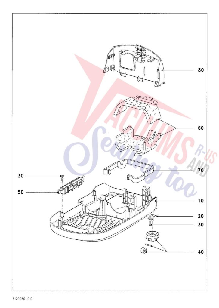 Miele S4261 exploded schematic diagram (page 1)