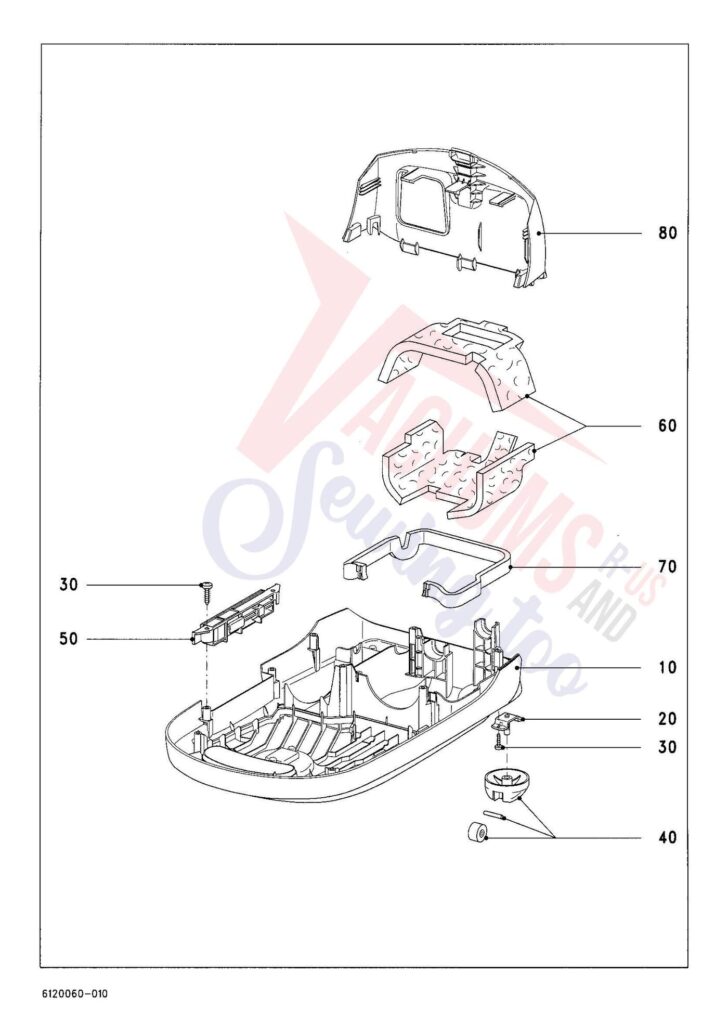Miele S4222 exploded schematic diagram (page 1)