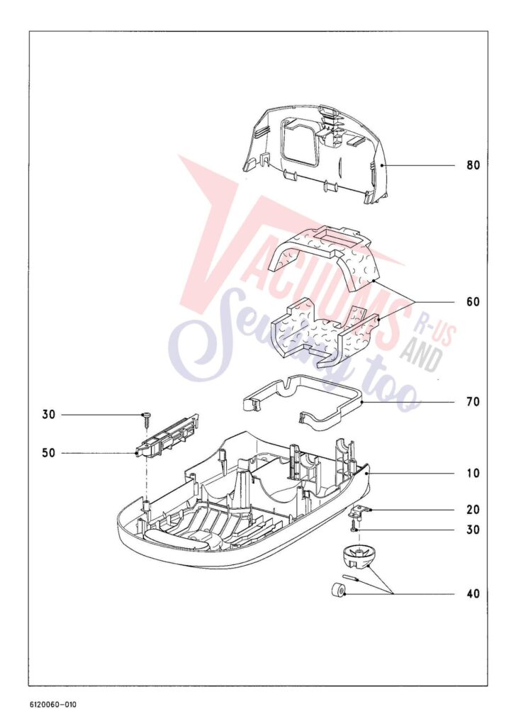 Miele S4221 exploded schematic diagram (page 1)