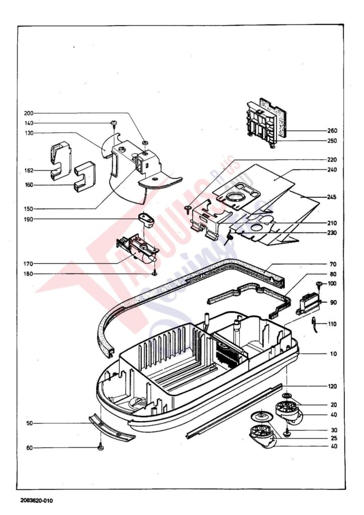 Miele S271I exploded schematic diagram (page 1)