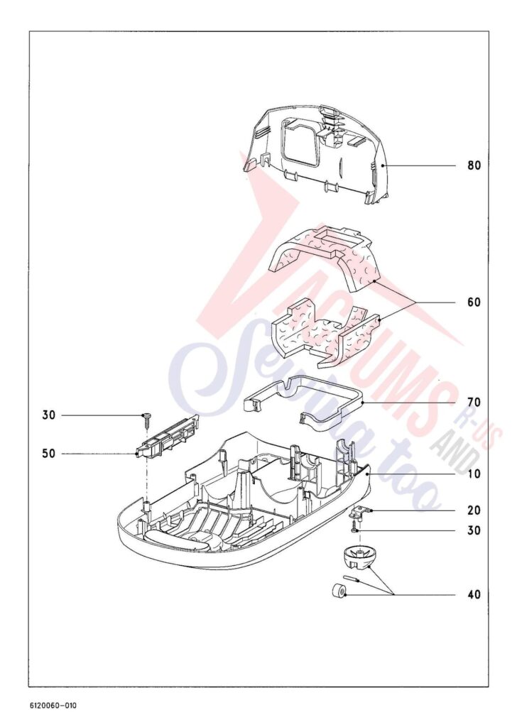 Miele SCCF3 exploded schematic diagram (page 1)