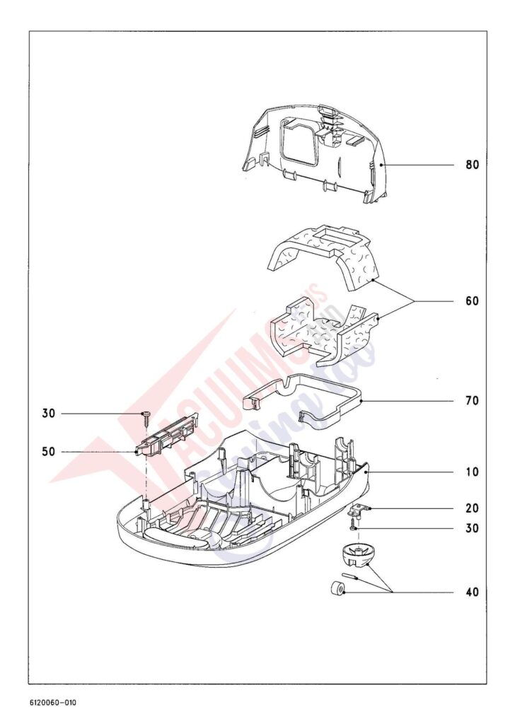Miele SCBE1 exploded schematic diagram (page 1)