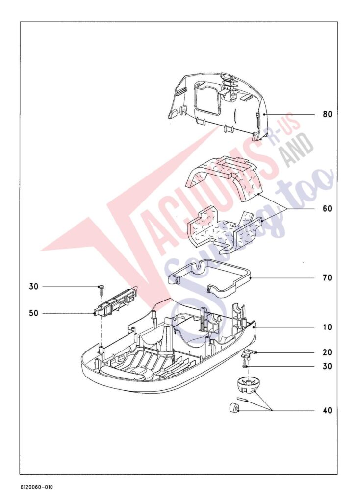 Miele SCAC0 exploded schematic diagram (page 1)