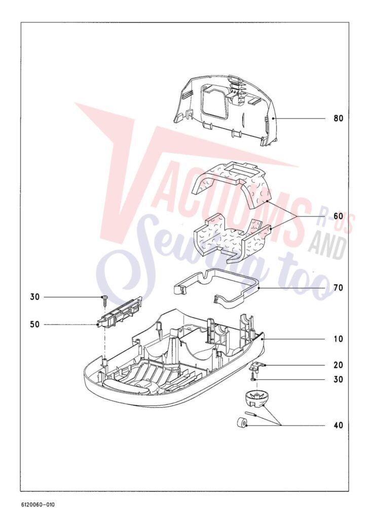 Miele SCAG1 exploded schematic diagram (page 1)