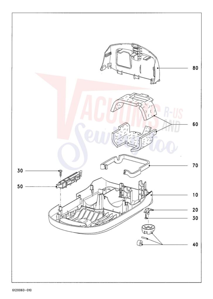 Miele SCCG1 exploded schematic diagram (page 1)