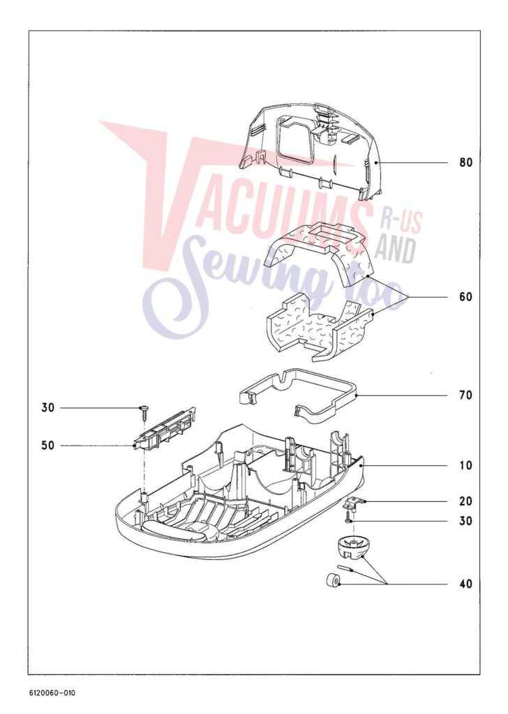 Miele S4581 exploded schematic diagram (page 1)