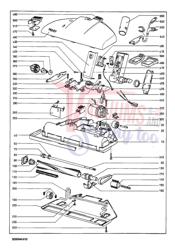 Miele SEB246 exploded schematic diagram (page 1)
