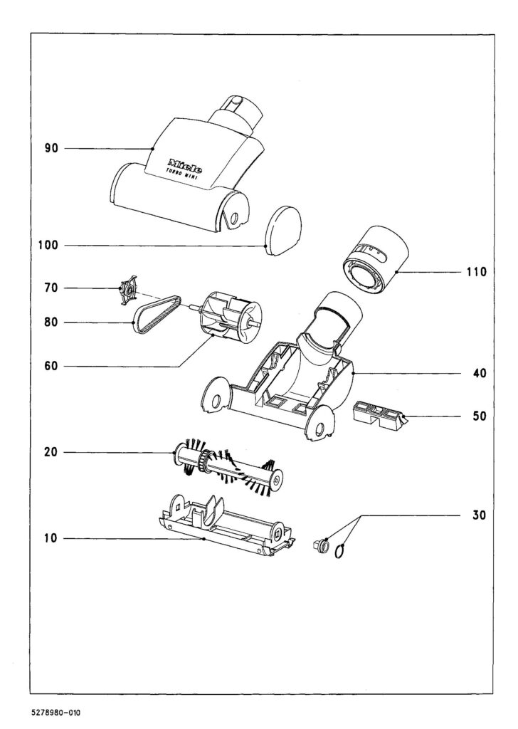 Miele STB101 exploded schematic diagram (page 1)