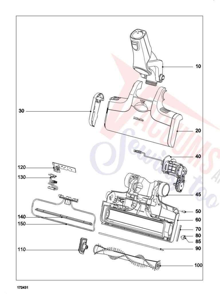 Miele SEB435 exploded schematic diagram (page 1)