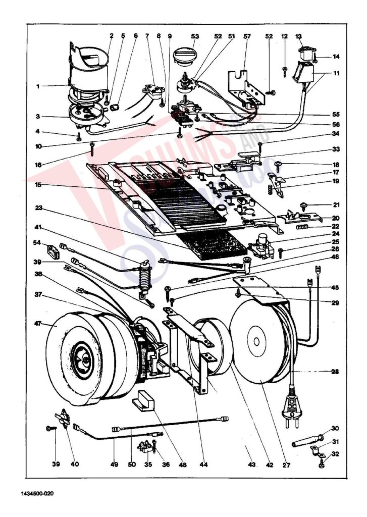 Miele S223 exploded schematic diagram (page 2)