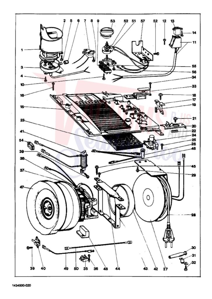 Miele S221 exploded schematic diagram (page 2)