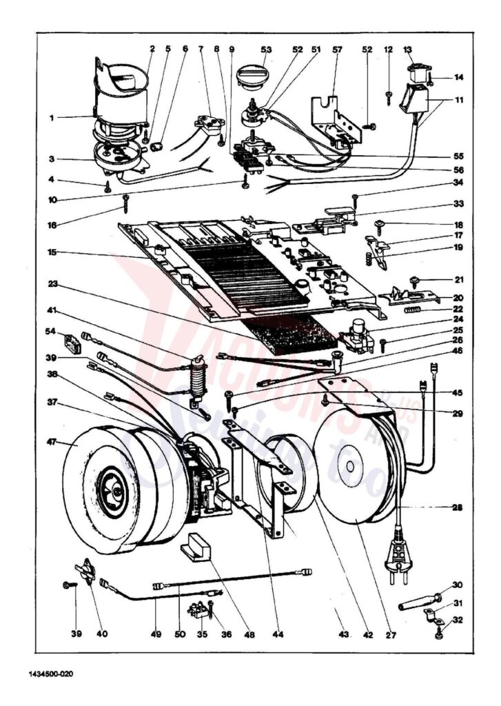 Miele S224-2 exploded schematic diagram (page 2)