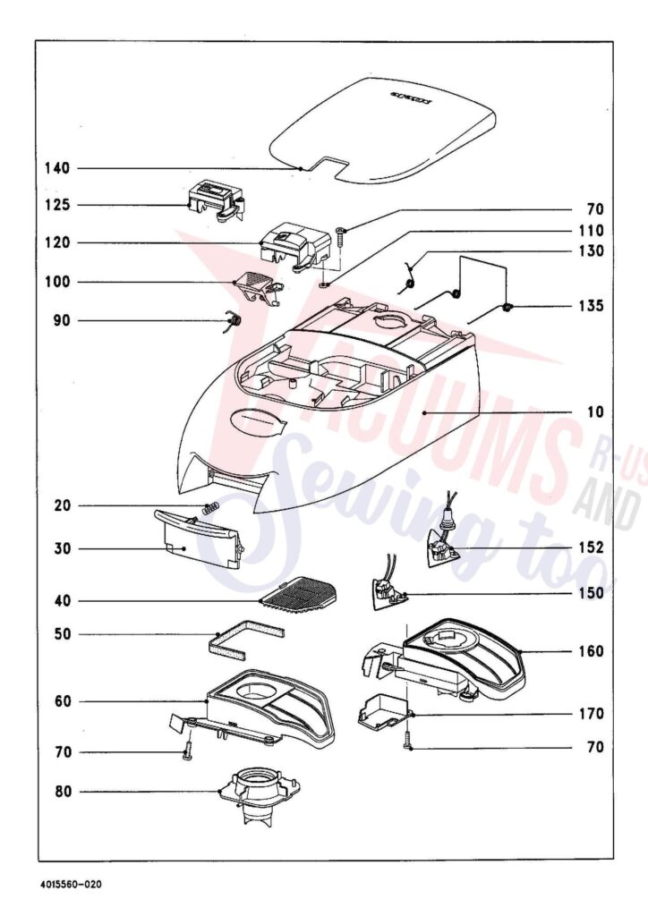 Miele S422I exploded schematic diagram (page 2)