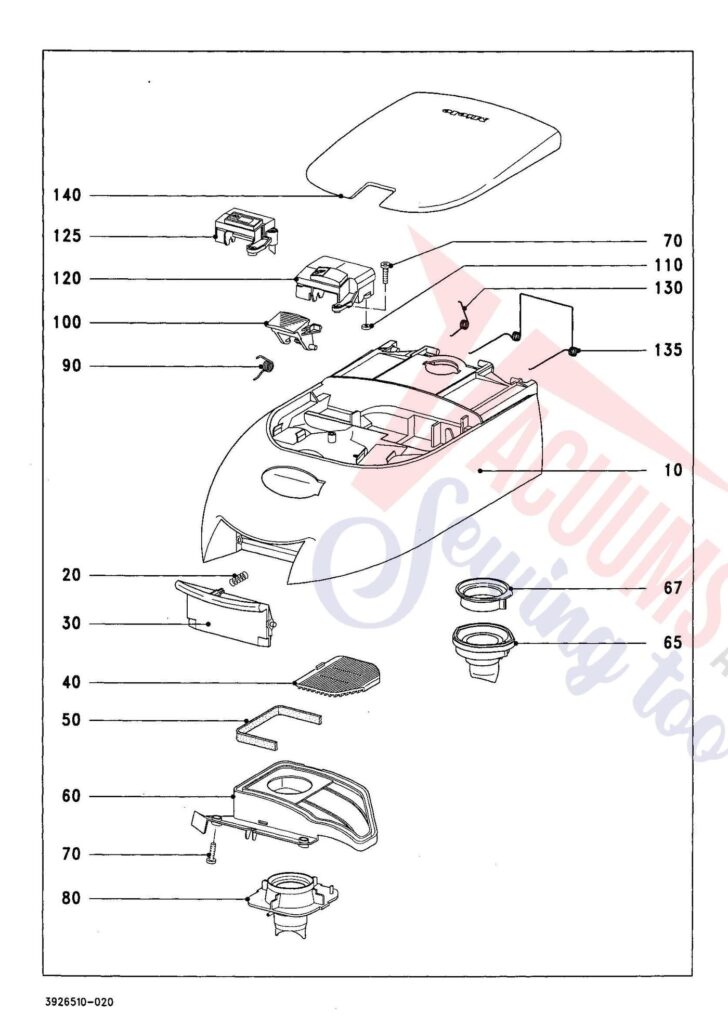 Miele S411I exploded schematic diagram (page 2)