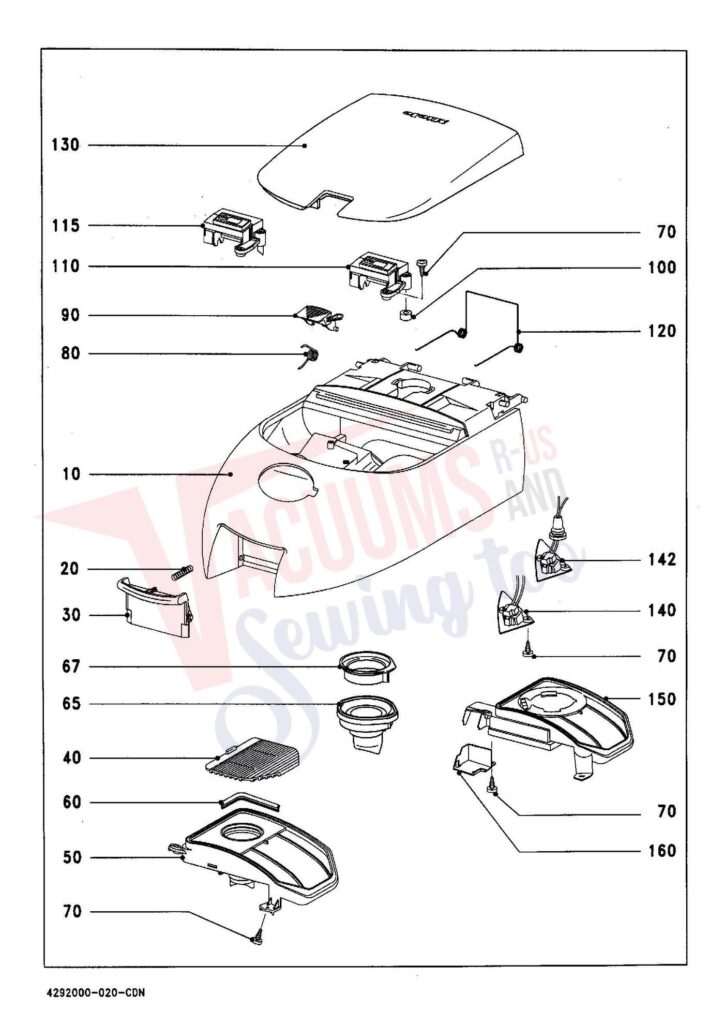Miele S314I exploded schematic diagram (page 2)