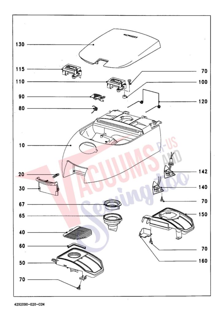 Miele S312I exploded schematic diagram (page 2)