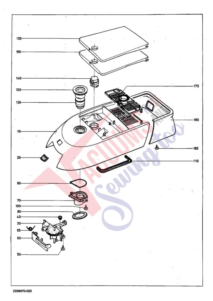Miele S278I-SIL exploded schematic diagram (page 2)