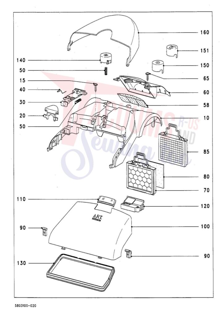 Miele S926 exploded schematic diagram (page 2)
