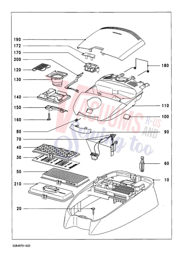 Miele S528 exploded schematic diagram (page 2)