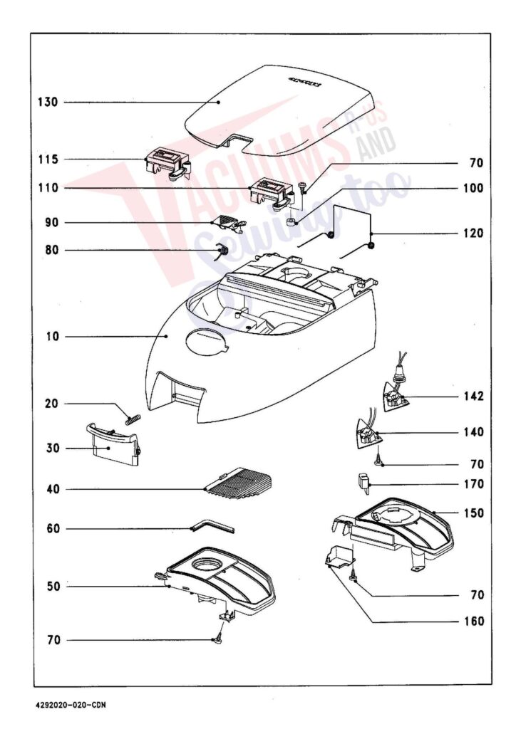 Miele S336I exploded schematic diagram (page 2)