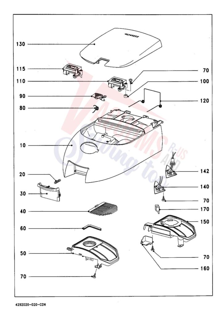 Miele S338I exploded schematic diagram (page 2)