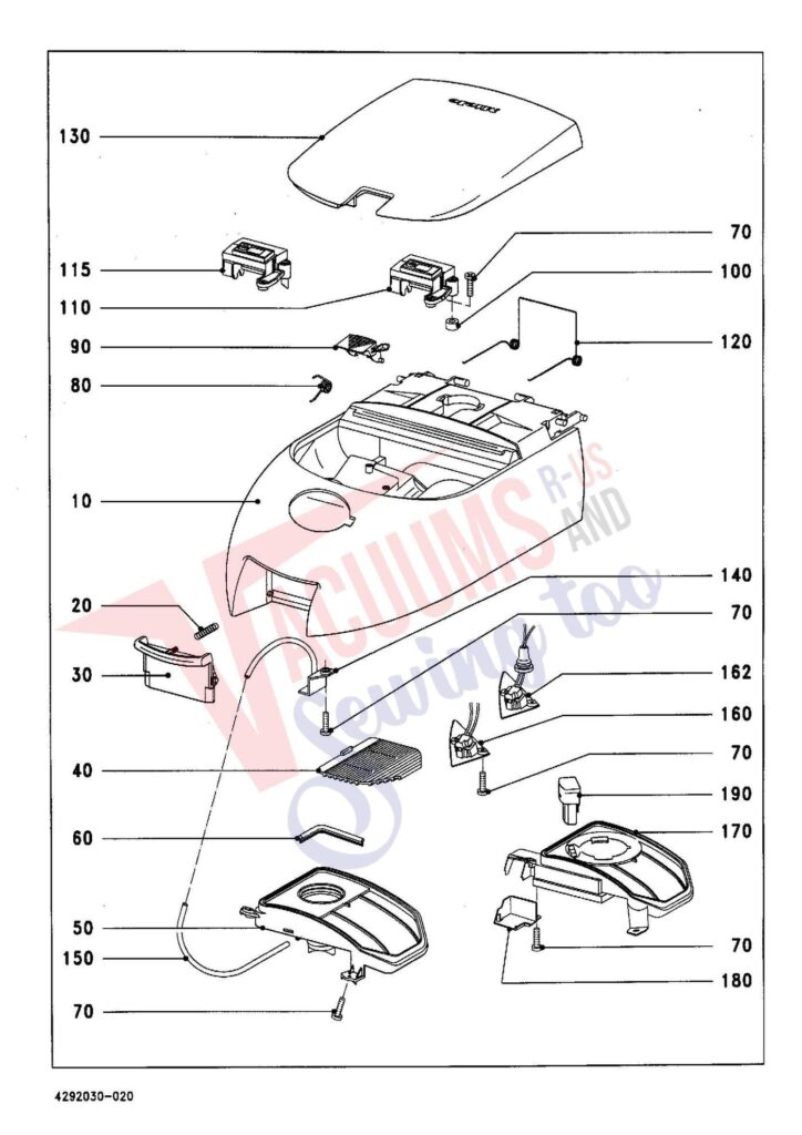 Miele S342I exploded schematic diagram (page 2)