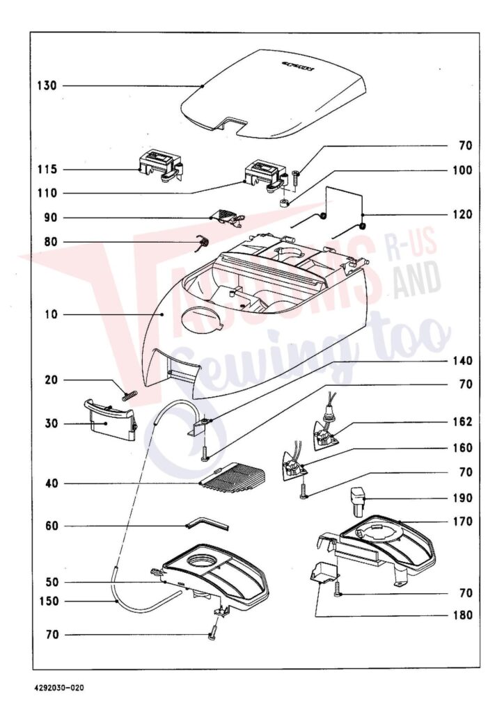 Miele S348I exploded schematic diagram (page 2)
