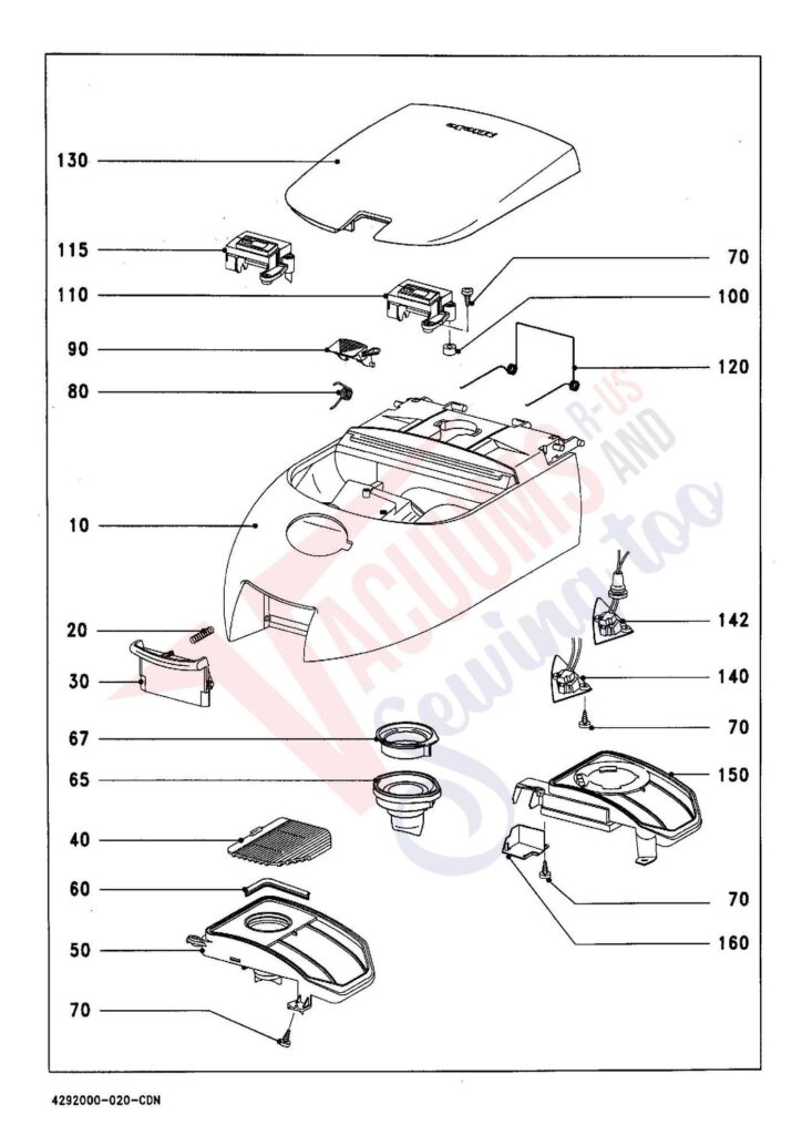 Miele S311I exploded schematic diagram (page 2)