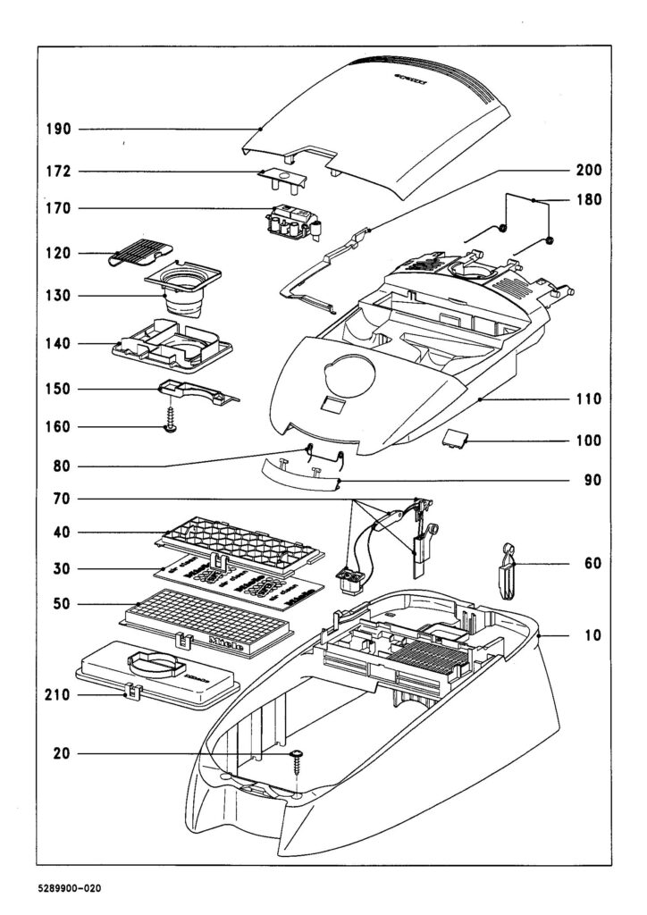 Miele S624 exploded schematic diagram (page 2)