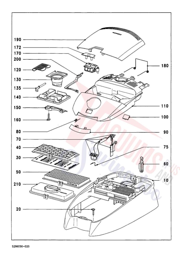 Miele S548 exploded schematic diagram (page 2)