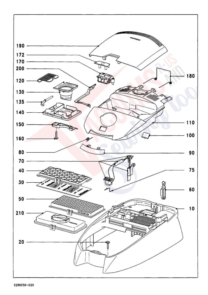 Miele S544 exploded schematic diagram (page 2)