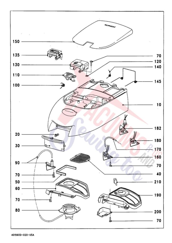 Miele S445I exploded schematic diagram (page 2)